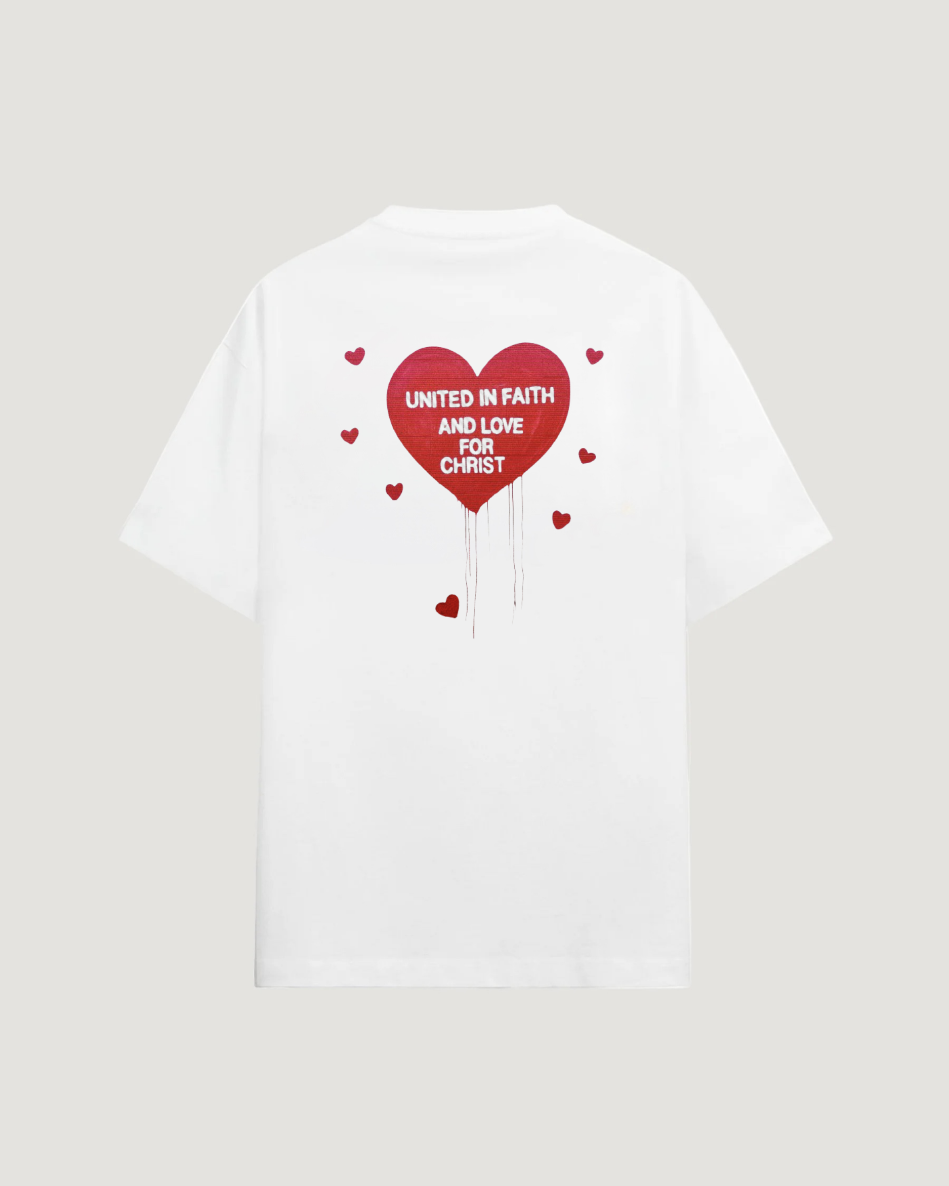 UNITED IN FAITH AND LOVE FOR CHRIST T-SHIRT - COMMANDMENTS