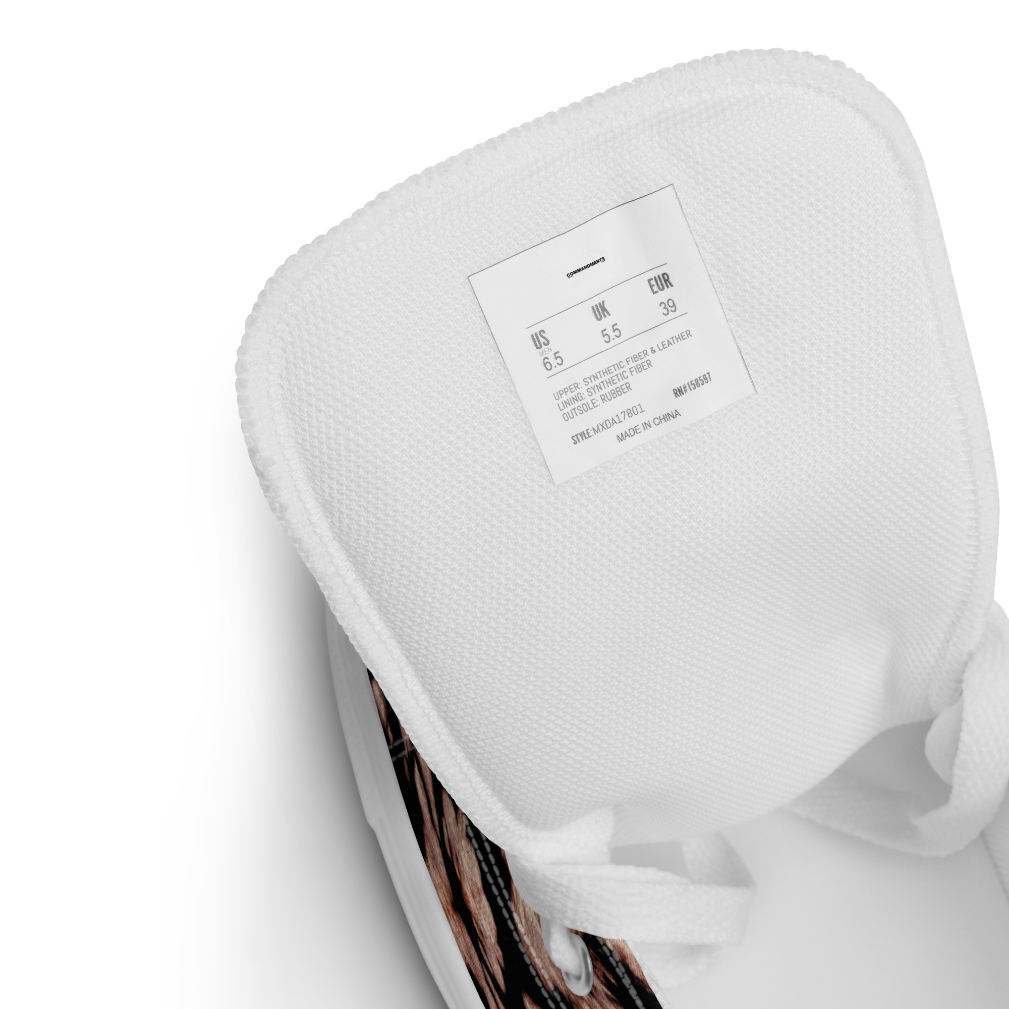 COMMANDMENTS SNAKE PRINT SNEAKER