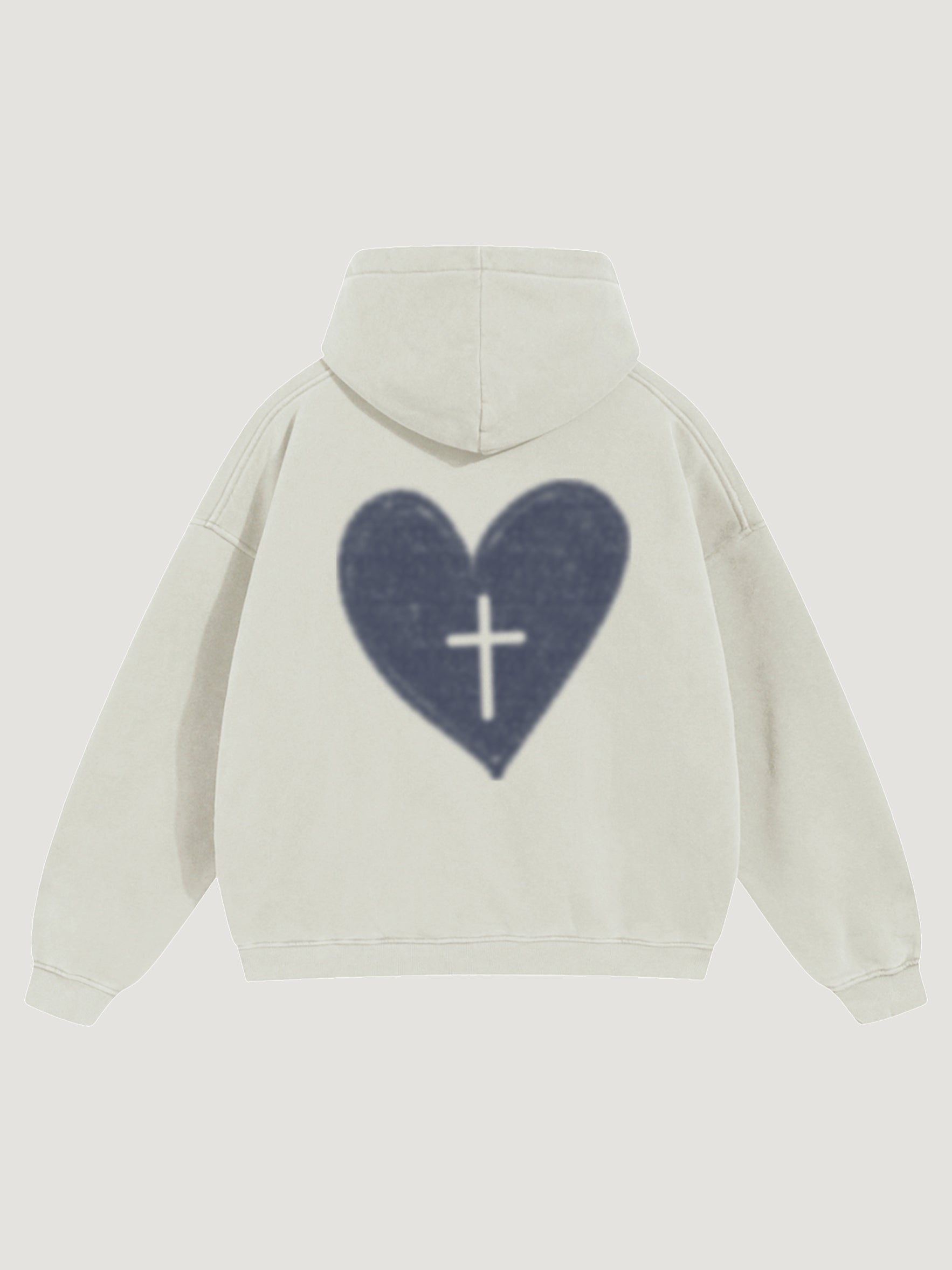 HEART X CROSS HOODIE - COMMANDMENTS